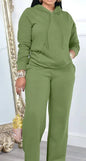 Women Sport Two Piece Outfit Winter Casual 2 Piece Set Hoodies Tops Wide Leg Pants Set Women Tracksuit