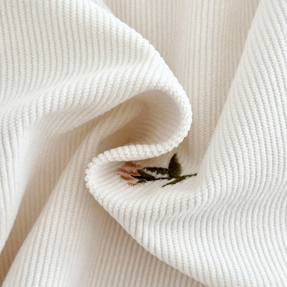 INS Baby Girls Strap Dress Flower Embroidery Heavy Denim Dress Pocket Button Bodysuits Autumn Newborn Baby Clothes 0-3Y