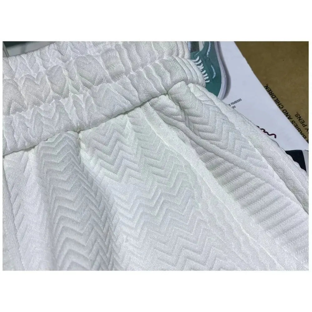 2026 Men Fashion Cotton Blended Solid Color Loosen Up The Waist Summer Multi-Pocket Shorts Wide Beach Casual Shorts Hot Selling