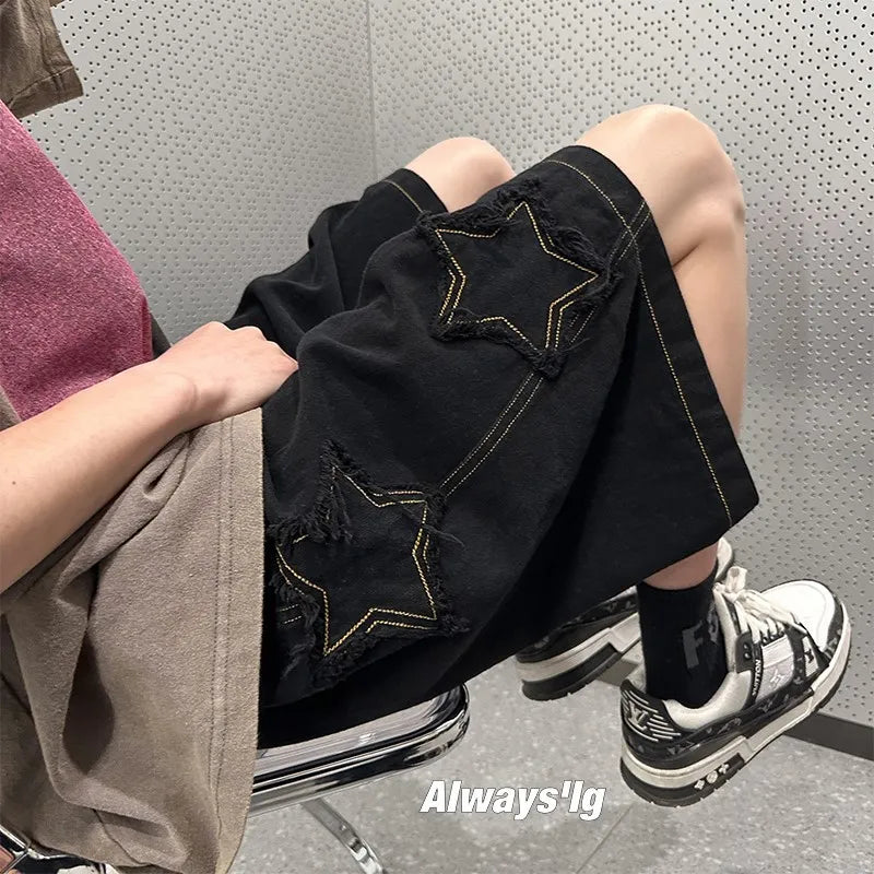 2026 Summer Shorts Men Loose spodenki meskie Vintage Denim Basic Simple Hot Sale High Waist Leisure Ulzzang Streetwear Short