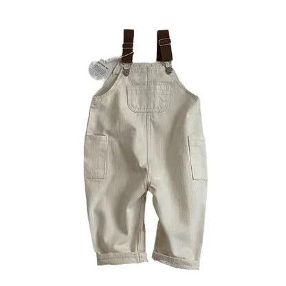 Baby Clothing Simple All Match Denim Overalls 2025 Spring and Autumn New Fashion Casual Pants Boys Girls Baby Loose Pants
