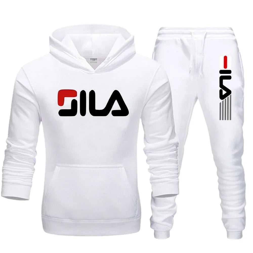 Men's Winter Tracksuit Hoody Hoodies+ Pant High Neck 2-Pcs Set Brand Casual Coldproof Male Sports Cloth Ski Sweat Suit Streetwear