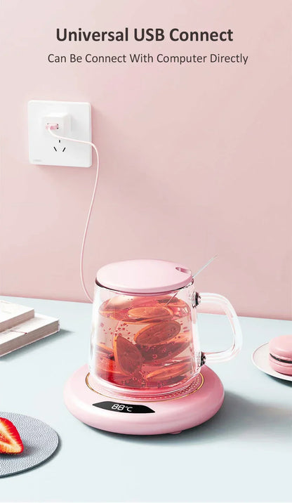 Mug Warmer USB Cup Heater Electric Coffee Milk Tea Water Heating Pad Thermostatic Coasters Cup Warmer for Home Office Mug Heater