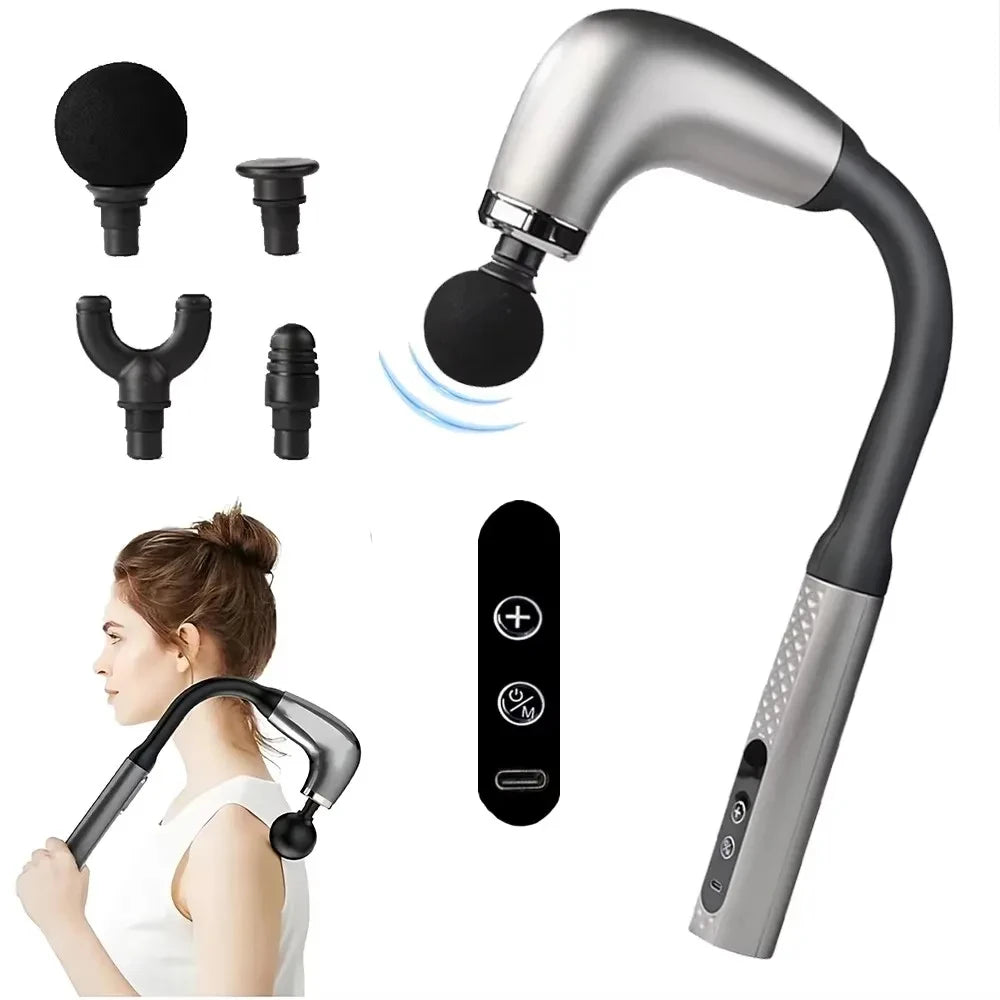 Smart Massage Gun Electric Massager Massage Hammer Rechargeable Home Handheld Hammer Back Artifact Body Massager