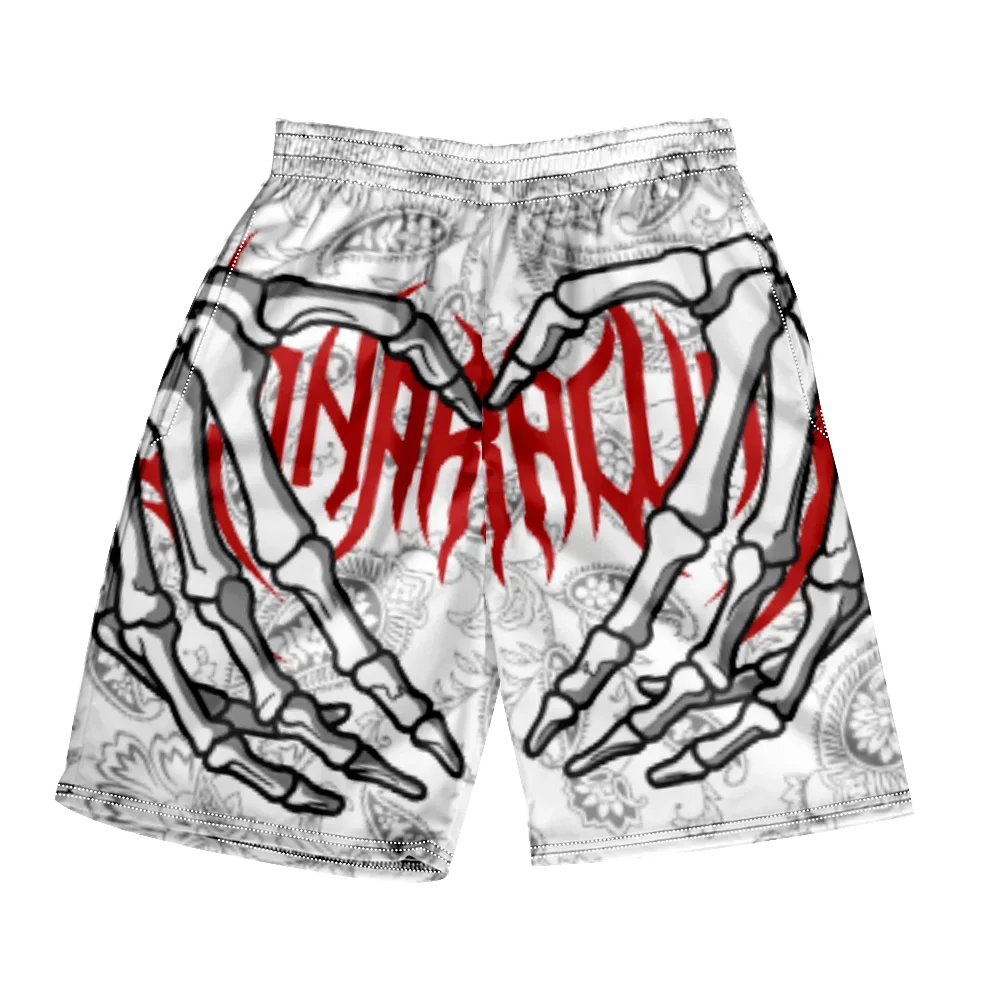 2025 Summer Classic Skull Beach Short Pants New Fashion Skeleton Hand Print Men Women Gym Shorts Quick Drying Trunks Ice Shorts