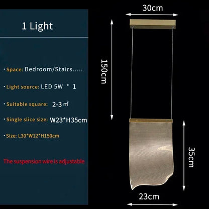 Modern Simple Led Luxurious Duplex Building Large Chandelier Living Room Creative Villa Pendant Lamp Stair Dining Hall Lighting