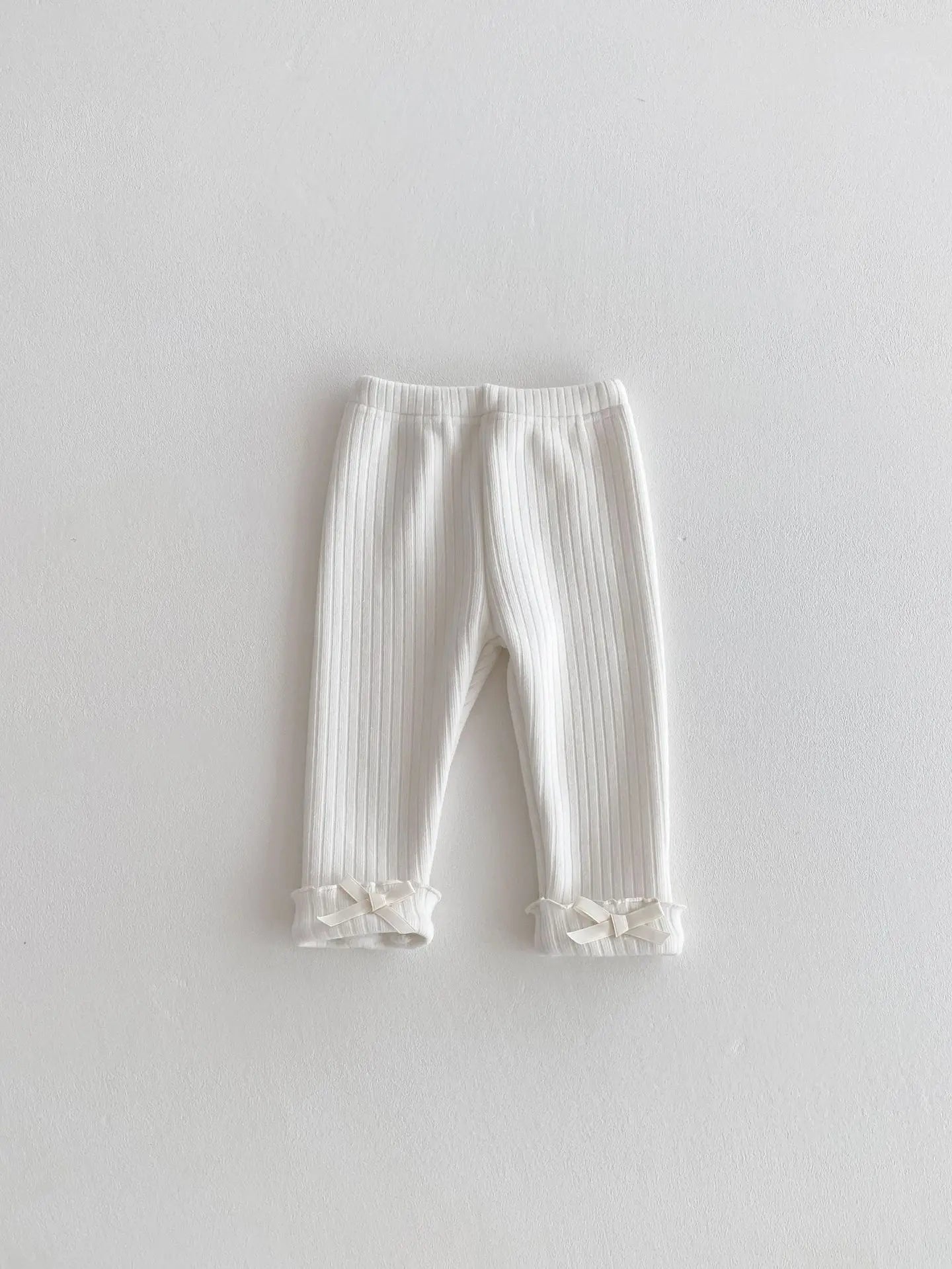 2025 Winter New Baby Plus Velvet Thick Leggings Cotton Girls Cute Bow Warm Trousers Infant Fleece Casual Pants Toddler Clothes