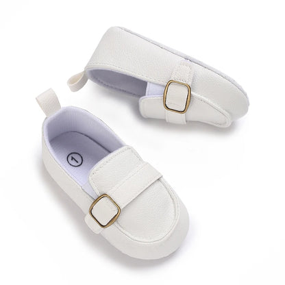 Newborn Baptist Shoes New Leather Gentleman Shoes Anti-slip Soft Bottom Indoor Baby Boys and Girls Casual Shoes Walking Shoes