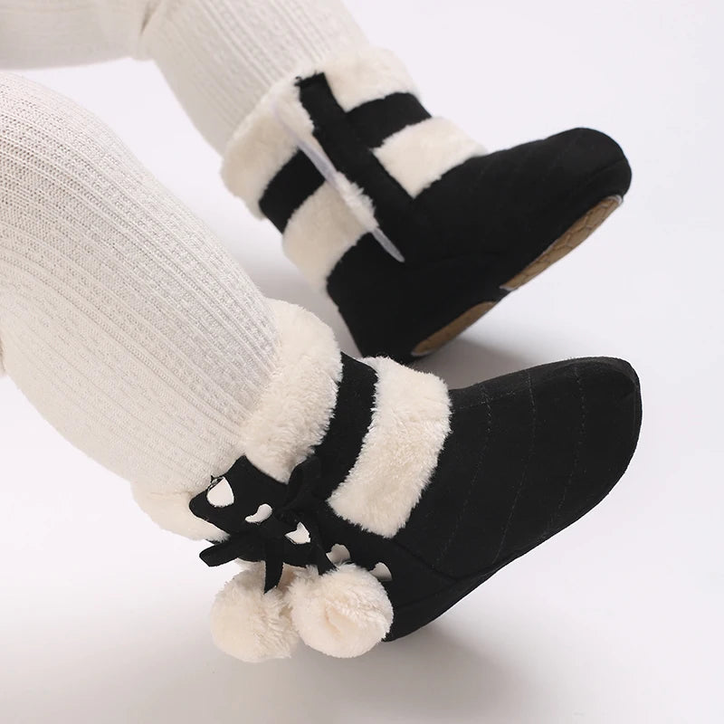 Newborn baby boy girl snow winter boots for infants and young children soft soled winter warm baby crib short boots shoes