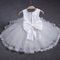 Baby Girl Baptism Dresses Toddler White Lace Flower Tulle Christening 1 Years Birthday Princess Party Dress Newborn Wedding Gown