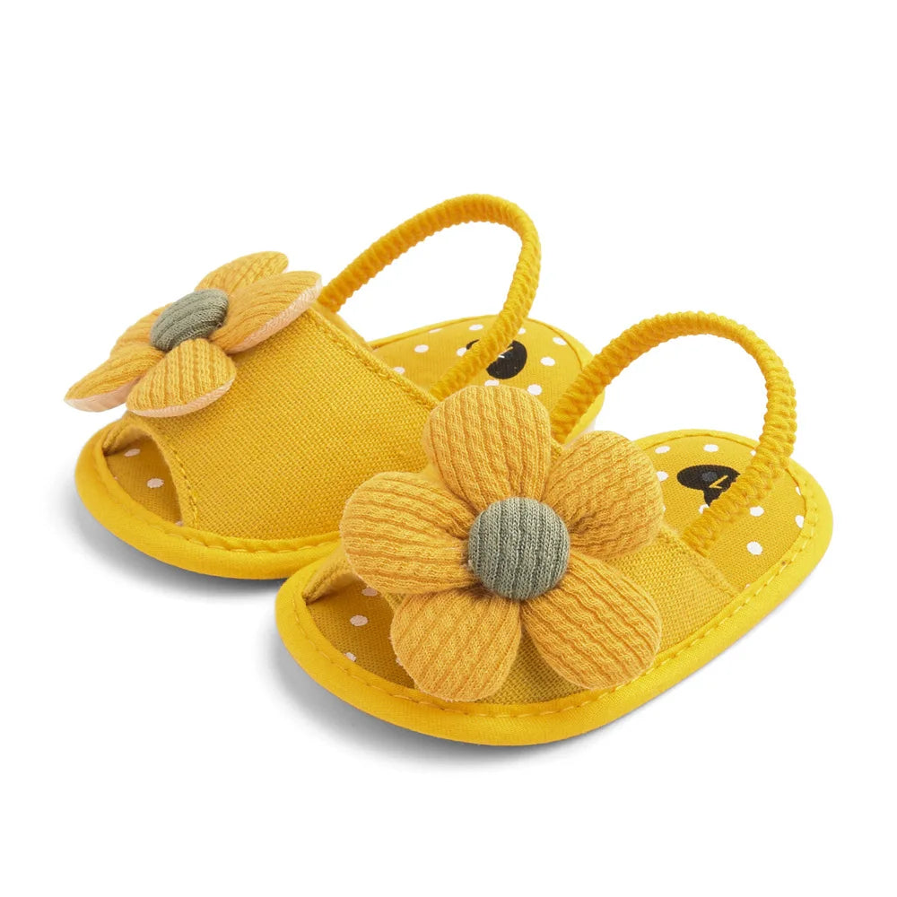 Summer New Sunflower Baby Sandals Soft Bottom Baby Toddler Shoes 0-1 Years Old Baby Girls  Baby Shoes Girls  Baby Boy Shoes