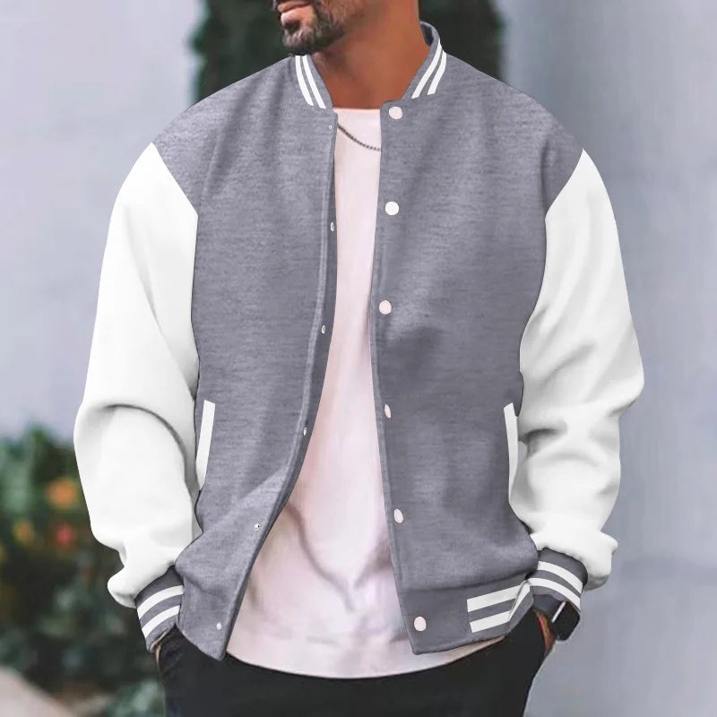 2026 New Loose Trendy Brand Baseball Jersey  Men Fashion Bomber Jacket Men's Casual Plus Size Tops Street Men's overcoat