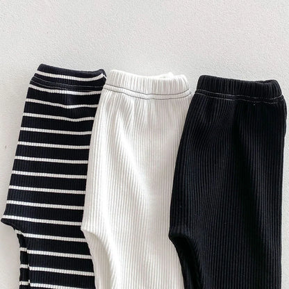 MILANCEL 2026 Autumn Baby Pants 0-3 Y Korean Style Toddler Girls Solid Big PP Leggings Infant Boys Cotton Slim Fit Trousers
