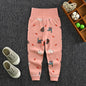Baby Girls Boys Pants Toddler Bottoming Leggings Children Cotton Cartoon Trousers High Waist 2024 Autumn Newborn Kids Clothing