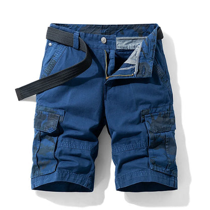 New Summer Men Cargo Camouflage Shorts Men's Cotton Beach Multi Pocket Shorts Man Spring Casual Joggers Shorts Male