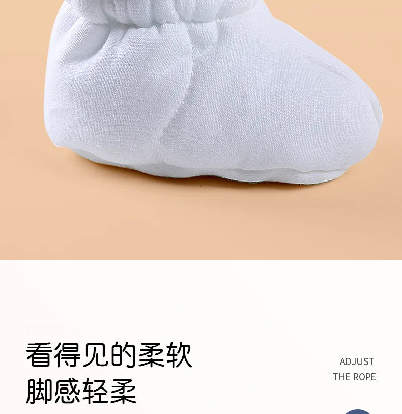 Newborn Baby Shoes for Boys Girls Winter Warm Thicken Plush Toddler Shoes Soft Sole Kids Short Booties Infant First Walker