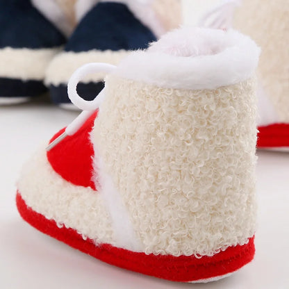Baywell Baby Boots Newborn Winter Plush Snow Booties for Infant Boys Girls Soft Comfortable Lace Up Warming Shoes