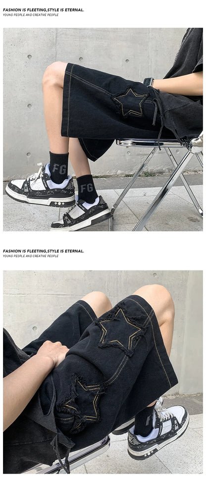 2026 Summer Shorts Men Loose spodenki meskie Vintage Denim Basic Simple Hot Sale High Waist Leisure Ulzzang Streetwear Short