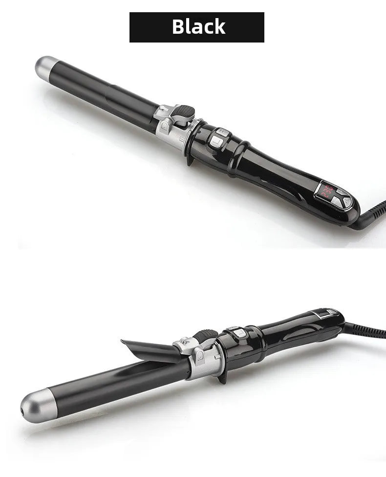 Automatic Hair Curler 1.1inches Rotating Curling Iron with LED Display Fast Heating Curling Wand Hair Curler for Home Travel Use