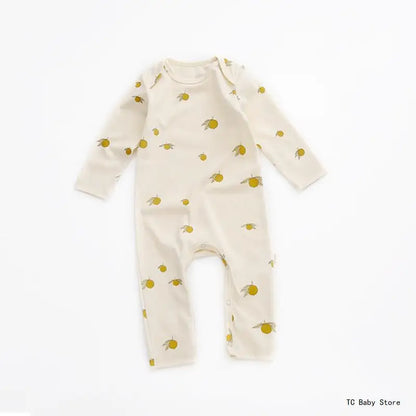 KS Baby Romper Boys Girls Crawling Suit Long Sleeve Rompers Newborn Bodysuit Brand Lemon Clothes Cotton Onesie One-piece