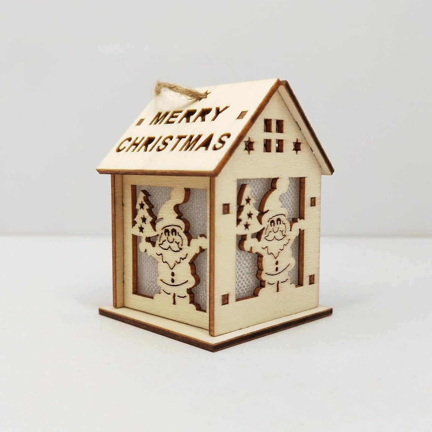 New Holiday Wooden Decorations for Christmas Houses, Wooden Cabin Ornaments, Handmade Wooden Crafts, Christmas Ornaments