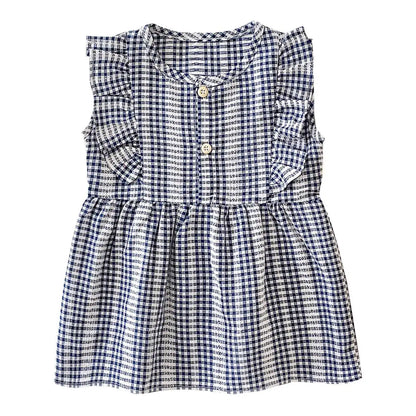 Sanlutoz Cute Princess Baby Girls Dress Comfortable Fashionable Sleeveless Kids Clothing Korean Style