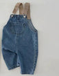 2025 Spring Boy Baby Pocket Overalls Loose Infant Suspenders Jumpsuit Retro Toddler Jeans Kids Casual Pants Girl Cotton Trousers