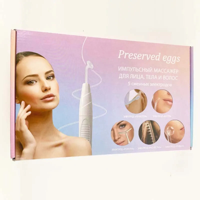 Beauty 5 in 1 High Frequency Electrode Wand Electrotherapy Glass Tube Home Spa Beauty Device Facial Therapy Wand