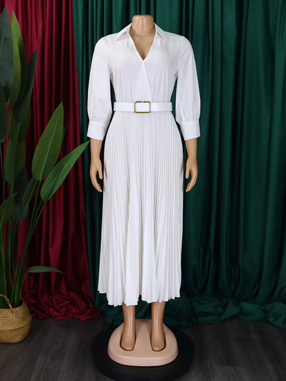 Women's 2025 New Autumn Fashionable Solid Color Large Size Dress Vespids Largos Wedding Dress Elegant Party Dresses For Women