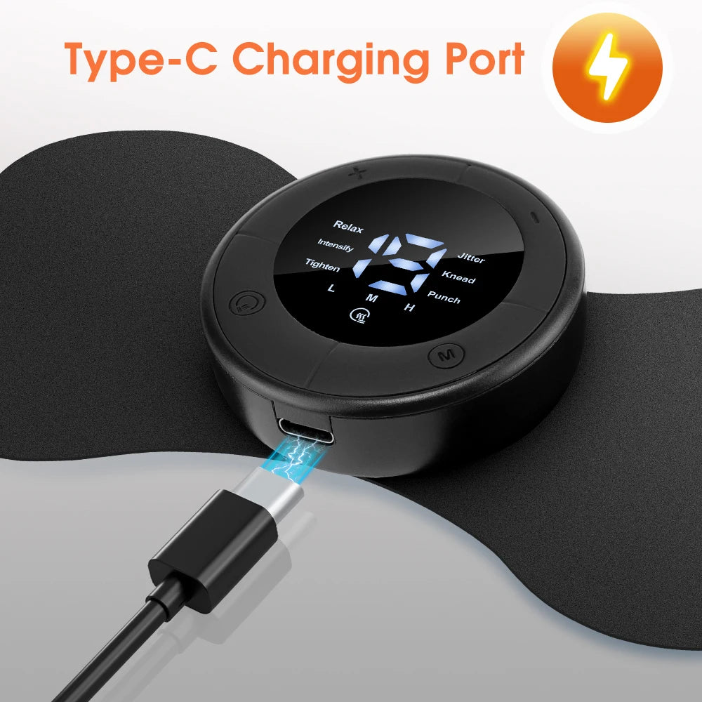 Smart Electric Neck Massager Set Cervical Patch 8 Modes 19 Levels Intensity Portable Home Use Massage Tools for Relieve Fatigue