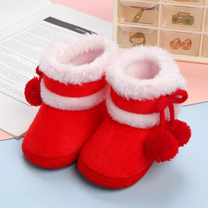 Newborn Toddler Warm Boots Winter First Walkers baby Girls Boys Shoes Soft Sole Fur Snow Booties Kids Snow Boots for 0-18M Bebe