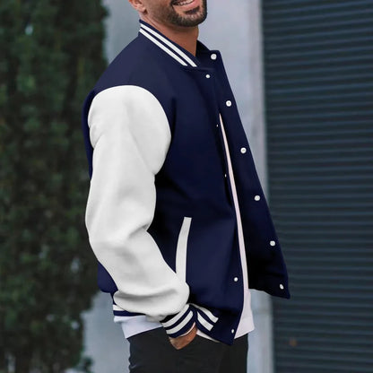 2026 New Loose Trendy Brand Baseball Jersey  Men Fashion Bomber Jacket Men's Casual Plus Size Tops Street Men's overcoat