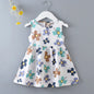 Casual Baby Girl Vest Cotton Infant Dress Toddler Sleeveless A-Line Pleated Kids Clothes Mini Princess Dress