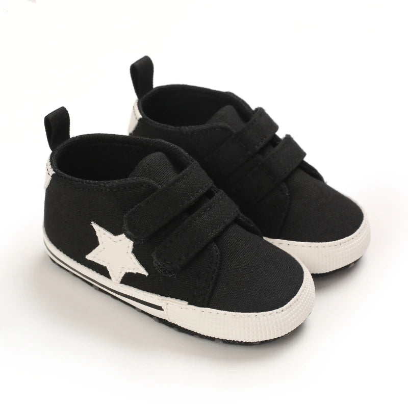 Hot Selling Baby Shoes Classic Soft Sole Shoes Newborn Casual Fashion Sports Shoes Infant Toddler  Solid Color Strips Crib Shoes