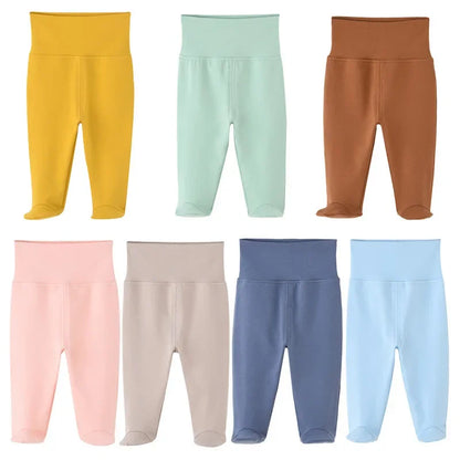 Baby Footed Pants 2025 Spring Autumn Newborn Baby Boy Girl Leggings High Waist Infant Toddler Trousers Kids Clothing