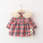 2025 Fall Newborn Baby Girl Dress Clothes Toddler Girls Princess Plaid Birthday Dresses For Infant Baby Clothing 0-2y Vestidos
