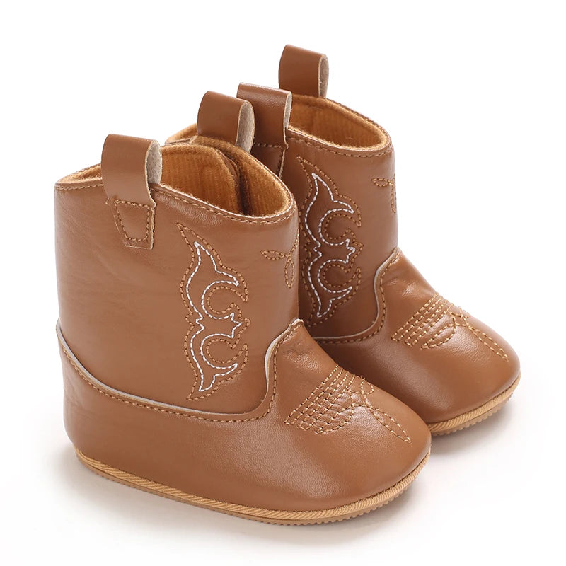 Baby Boots Made Of Soft PU and High-quality Cotton 2026 New Autumn and Winter Short Boots With Rubber Soles and Anti Slip Baby
