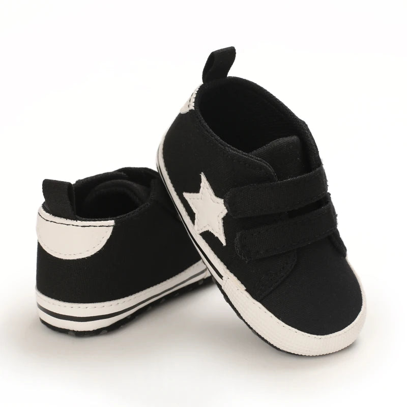 Hot Selling Baby Shoes Classic Soft Sole Shoes Newborn Casual Fashion Sports Shoes Infant Toddler  Solid Color Strips Crib Shoes