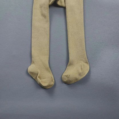 Baby Children's Pantyhose Spring And Autumn Female Baby Cute Solid Color High Waist High Elastic Overall Leggings Bib