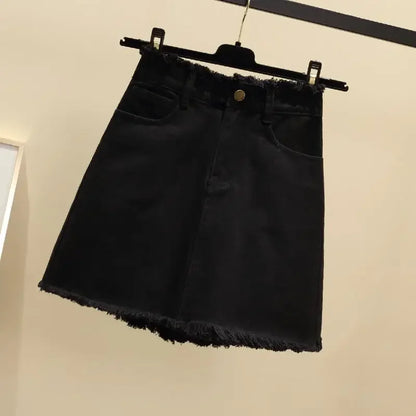 Woman Skirts High Waist Denim Skirt for Women Spring and Summer Skirt A- line Short Skirt Mujer Faldas Saias Mulher
