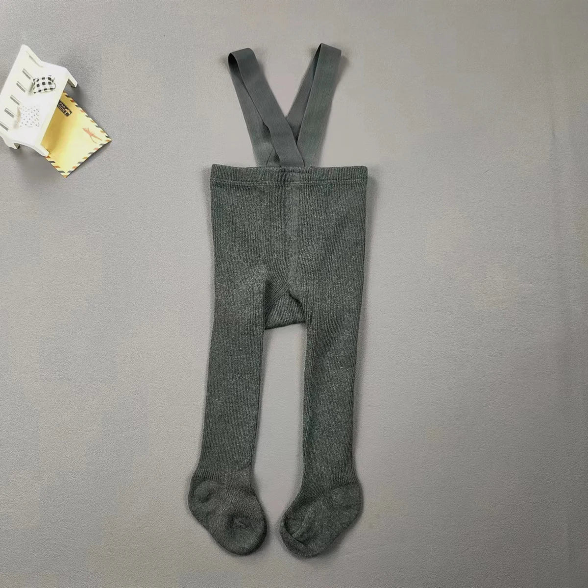 Baby Children's Pantyhose Spring And Autumn Female Baby Cute Solid Color High Waist High Elastic Overall Leggings Bib