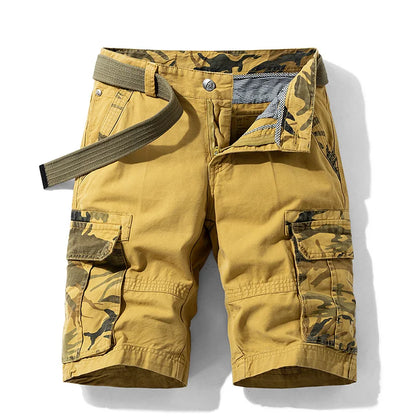 New Summer Men Cargo Camouflage Shorts Men's Cotton Beach Multi Pocket Shorts Man Spring Casual Joggers Shorts Male