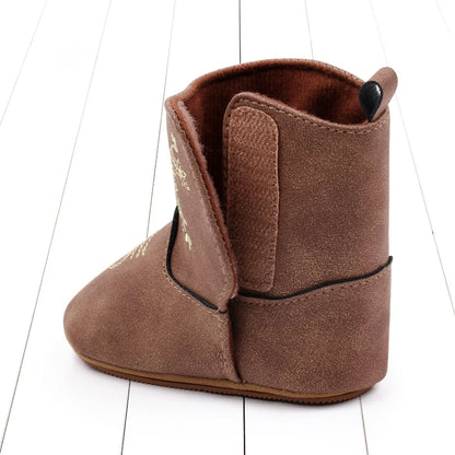 Baby Boots Made Of Soft PU and High-quality Cotton 2026 New Autumn and Winter Short Boots With Rubber Soles and Anti Slip Baby