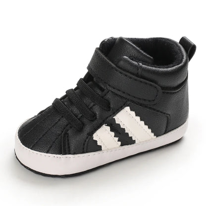 0-18M Baby Shoes Boy Newborn Infant Toddler Casual Comfort Cotton Sole Anti-slip PU Leather First Walkers Crawl Crib Shoes