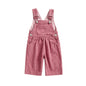 2025 Lorrainian 3-24M Baby Girl Summer Overalls Infant Wide Leg Solid Color Jumpsuit Front Pocket Suspender Pants Outfits