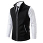 Vest Men Knitted Sleeveless Sweater Jacket Wool Velvet Zipper Cardigan Turn-down Pullovers Turtleneck Sweater coat Knit Waistcoat