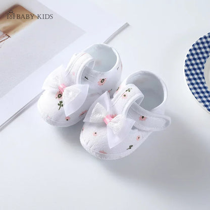 Cotton Newborn Baby Shoes Cartoon Pattern First Walkers for Girl Boy Plaid Soft Sole Walking Sandals 0-12month