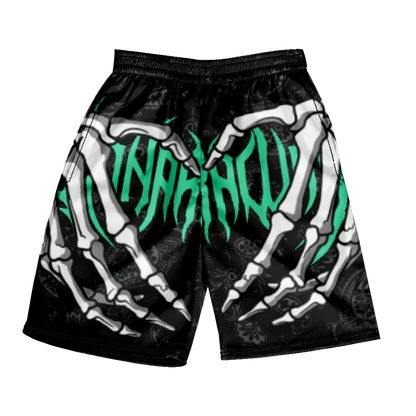 2025 Summer Classic Skull Beach Short Pants New Fashion Skeleton Hand Print Men Women Gym Shorts Quick Drying Trunks Ice Shorts