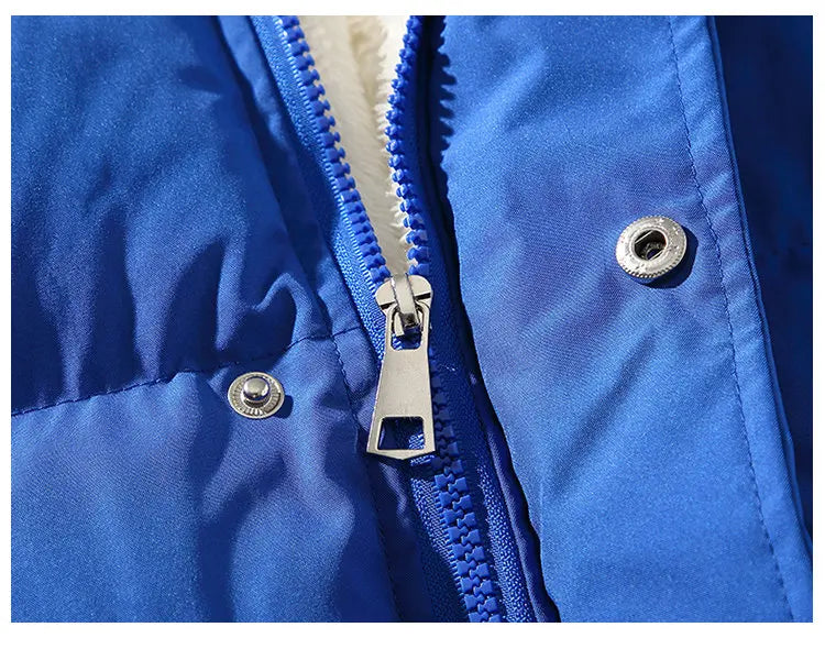 Winter Jacket Men Streetwear Fleece Parkas Coat Male Loose Bubble Jacket Warm Stand Collar Coats Unisex Puffer New Clothes