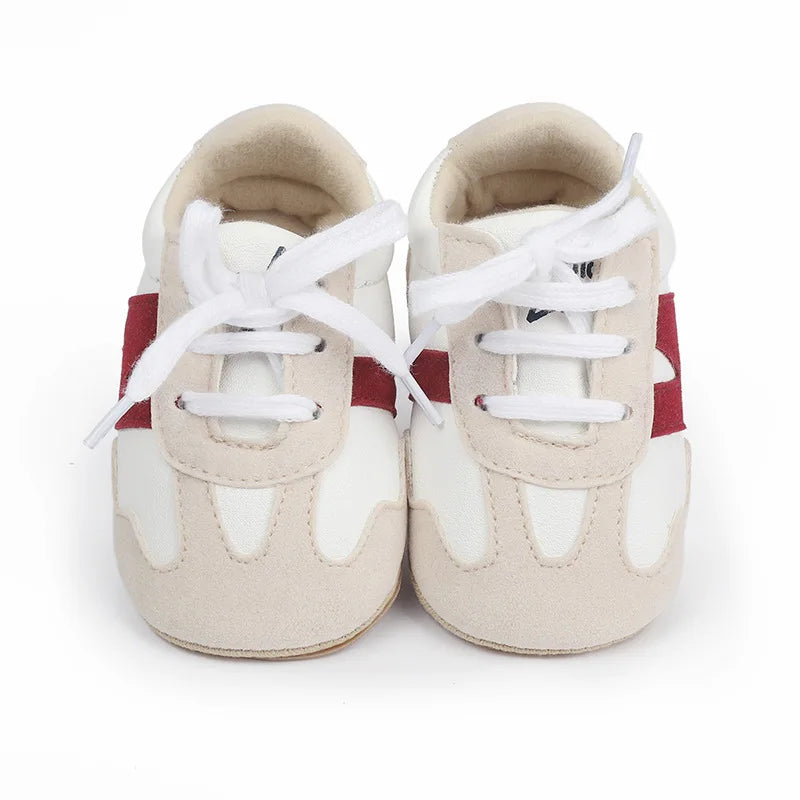 Newborn Baby Sneakers Letter Patchwork Baby Casual Shoes Anti-slip Hundred Toddler Baby Boys Girls Shoes 0-18 Months